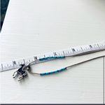 Silver Horse Charm and Necklace with Turquoise Color Barrel Beads Photo 4