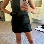 Free People Faux Leather Black Skirt Photo 5