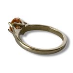 Citrine Orange Colored High Setting Solitaire Ring Size 7 Photo 2
