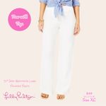Lilly Pulitzer NWT 31" Deri Linen Palazzo Pant Size XL in Resort White Photo 1