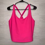 Old Navy PowerSoft Pink Light Support Cropped Tank Sports Bra Top Yoga Gym Photo 1