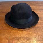 Banana Republic  Black Wool Fedora Hat M/L 100% Angora Rabbit Hair Made in Italy Photo 1