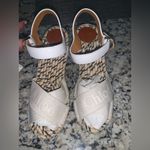 Chloé CHLOE
Pila leather and canvas wedge espadrilles white / cream logo resort nwot Photo 4