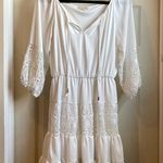 Gianni Bini White Lace Peasant Dress Photo 0