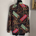 Ralph Lauren Lauren Large Equestrian Bridle Tack Black Button Up Dress Shirt Photo 1