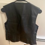 Urban Outfitters Black Faux Leather Lace-Up Biker Vest Gilet Size XS Photo 2