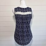 Paper Moon by Stitch Fix Flowy Navy Blue Tank Top Size S Photo 3