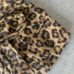 Ralph Lauren LAUREN Belted Leopard Cheetah Medium Vintage Y2K Linen Blend Black Photo 2