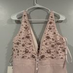 Mac Duggal  2278 Pink Crepe Sleeveless Beaded V Neck Gown With Bow sz 10 Photo 5