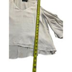 ASTR Off White Cold Shoulder Satin 3/4 Sleeve Crop Top Women Size Medium | 25-11 Photo 5