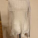 Free People  Annabelle Crochet Knit Pullover Top Off White Long Sleeve Large? Photo 3