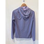 Corbeaux Striped Long Sleeve Quarter Zip Hoodie Lavender Green Women's Small Purple Size M Photo 3