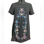 Umgee  Floral Embroidered Black Tunic Dress Lined Boho Crochet Cotton Size S‎ Photo 1