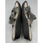 Alegria  PIS-123 Womens Leather Thong Sandals Studs Size‎ 40 Silver Black Photo 4