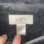 Loft  Velvet Blazer Grey size‎ 4 business casual Photo 2