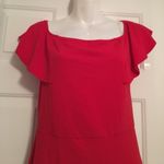 NEW red ruffle sleeve dress holiday christmas Size L Photo 1