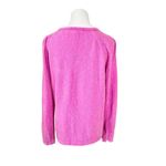 Lilly Pulitzer 007008 Pippin Sweater Cockatoo Pink sz MEDIUM Chenille Knit $118 Photo 3