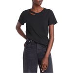 n:philanthropy Harlow BFF Distressed Short Sleeve Tee in Black Photo 3