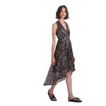 Molly Bracken  -Printed Halter Neck Hi-Low Midi Dress Sz M Photo 1