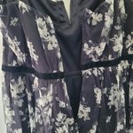 Lulus  Black Floral Print Tulle Bustier Maxi Dress NWT Photo 7