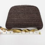 ZARA  Woven Woven Mini Bag Gold Twisted Handle Brown Crossbody Minimal Urban Photo 14