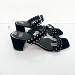 Paige Viera Grommet Suede Slide On
Heeled Sandals 9.5 Black Photo 3
