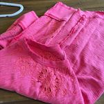 Free People Intimately Eyelet Embroidered Pink Long Sleeve Top Bobo Open Back Photo 4