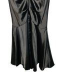 Y2k Black Mermaid Ruched Prom Homecoming Formal Dress Gown One Strap Sz Large Photo 10