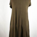 Poetry NWT Olive Green Mini T Shirt Dress Comfortable Casual Simplistic Minimalis Photo 5