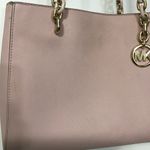 Michael Kors  Sofia Ballet Pink Large Tote Shoulder Bag with Gold Accents EUC Photo 2