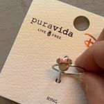Pura Vida NWT Set of 2 Disney Minnie Mouse Rings Minnie Ears Minnie Bow Size 6 Photo 4