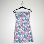 Vineyard Vines Ocean Life Strapless Mini Dress Women's Pink Blue Size 4 Photo 2