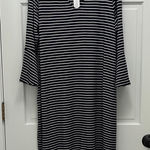 NWT Long Tall Sally Striped Navy and White Stretch Jersey Knit Dress Photo 0