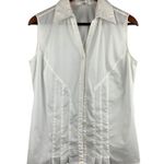 Sleeveless Fair Indigo White Button Photo 0