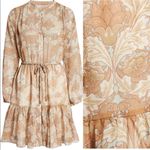 Bishop and Young Cameron Tiered Dress in Divine Paisley Print Cream Tan Color L Photo 3
