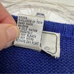 Vintage Lisa International Blue Black Zebra Cardigan Sweater Women M Funky Artsy Size M Photo 5