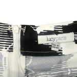 Lucy Paris Black White Flowers Floral Brocade Crop Top Mini Skirt Set size M Photo 2