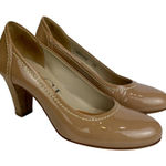 AGL Attilio Giusti Leombruni Pumps 5 Nude Patent Leather Heel 35 Italy Tan Photo 0