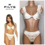 PilyQ New. ivory lace and ruffle bikini set. Small. Retails $179 Photo 1