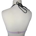 Xhilaration  Triangle Black And Light Pink Dots Padded Halterneck Bikini Top L‎ Photo 3