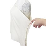 Theory  Womens Petteri Rosina Crepe Top White Cold Shoulder Size Small Photo 8