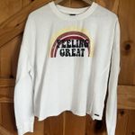 Roxy ‎ Woman's Large Sweatshirt Long Sleeve Feeling Great *READ* Photo 0