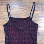 EXPRESS vintage • 90s  black lace mini dress red lining crochet spaghetti strap Photo 5