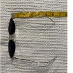 Women's Vintage style Narrow Metal Rim Gold Black Cat Eye Sunglasses Photo 3