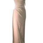 Chiara Boni LA PETITE ROBE Aliki Metallic Sheath Gown Gold Shimmer 40 NWT Photo 4