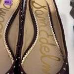 Sam Edelman  Women's Rivera Flat Size 8 Gold & Burgundy Pointed Toe Photo 4