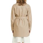NVLT Women’s Faux Leather Belted Shacket Latte S NWT $189 Photo 1