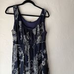 Sami & Jo  Dress Womens Large Navy Blue Paisley Maxi Boho‎ Sleeveless Full Length Photo 1