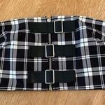 I am gia I.AM.GIA Heist Plaid Tube Top in black and white Photo 0