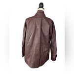 Peruzzi Burgundy Jacket Italian Leather Jacket No Belt . Sz L Purple Size L Photo 1